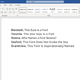 A screenshot depicting five new Microsoft fonts and how they look typed out.